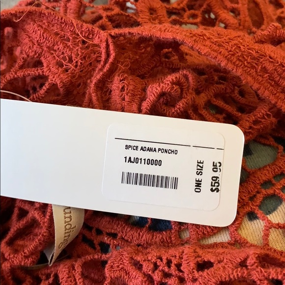 COPY - NWOT Soft Surroundings rusty red poncho shawl lace - Picture 7 of 7